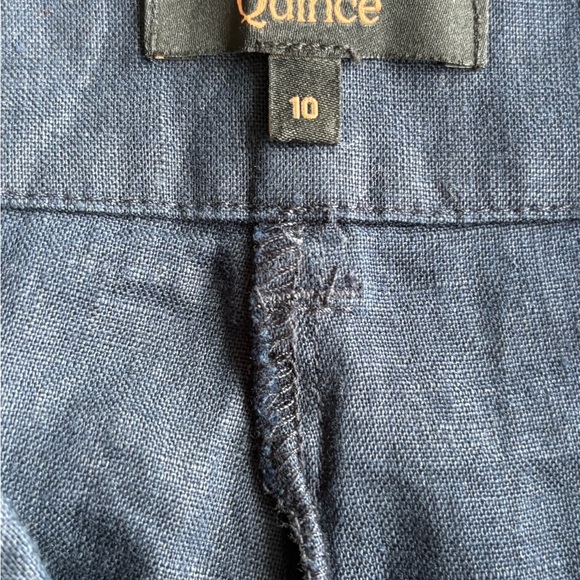 Quince European 100% Linen Patch Pocket Wide Leg Pant Size 10 - Picture 5 of 9
